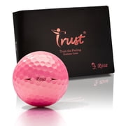 Trust Rosa Golden Pink. Crystal Urethane Cover with Dynamic Core, 3 Piece Golf Ball, Soft Feeling 1 Dozen