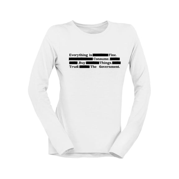 Trust The Government Humor Tee Long Sleeve Women's