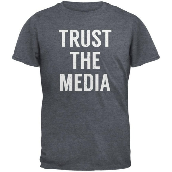 Trust The Media Inspired By Michael Stipe Dark Heather Adult T-Shirt - Small