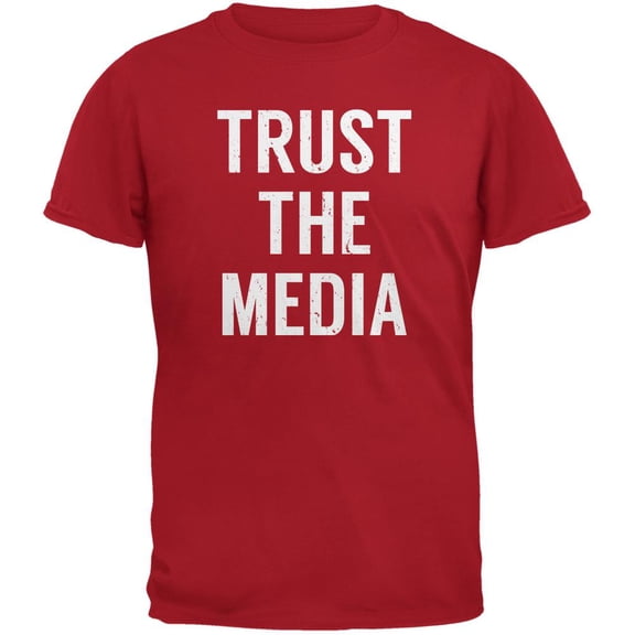 Trust The Media Inspired By Michael Stipe Red Adult T-Shirt - X-Large