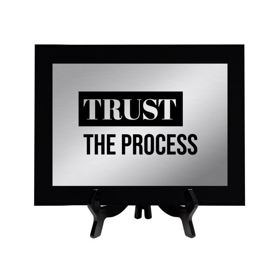 Trust The Process, 10x8 Decorative Wall Plaque | Easel Mount Option | Inspirational Affirmation Wall Art