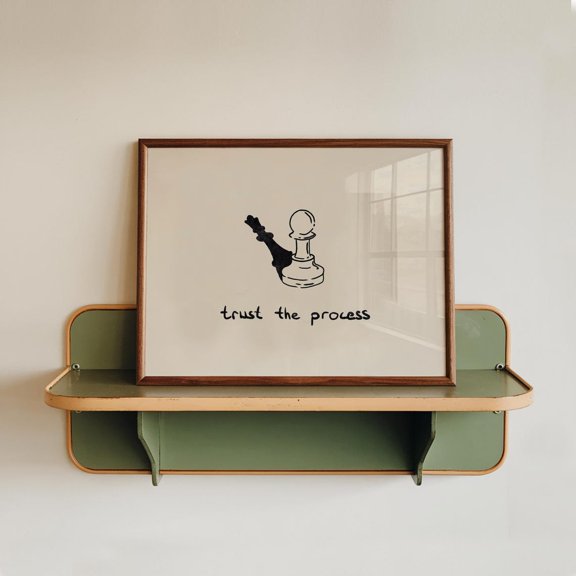 Trust The Process Chess Pawn King Shadow Poster