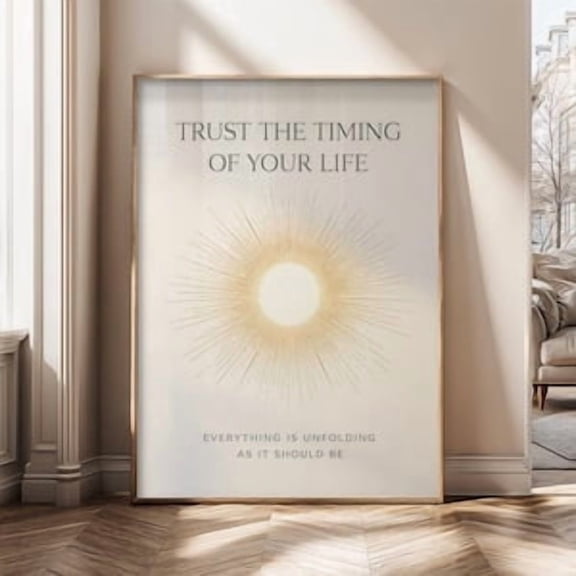 Trust The Timing Inspirational Poster, Poster Home Decor , Poster Print Only