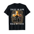 thumbnail image 1 of Trust Walk by Faith Christian Religious Sayings Graphic Men T-Shirt, 1 of 5