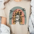 thumbnail image 1 of Trust in the Lord Christian Shirt, Bible Verse Tee, Faith Inspirational Shirt, Rainbow Boho Christian T-Shirt, Trust and Faith Quote Tee, 1 of 5