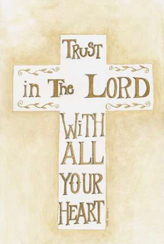 Trust in the Lord Creme Canvas Art - Cindy Shamp (20 x 28)