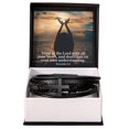 thumbnail image 1 of Trust in the Lord Proverbs 3:5 Men's Stainless Steel & Vegan Leather Cross Bracelet - Vegan Leather with Stainless Steel, 1 of 14