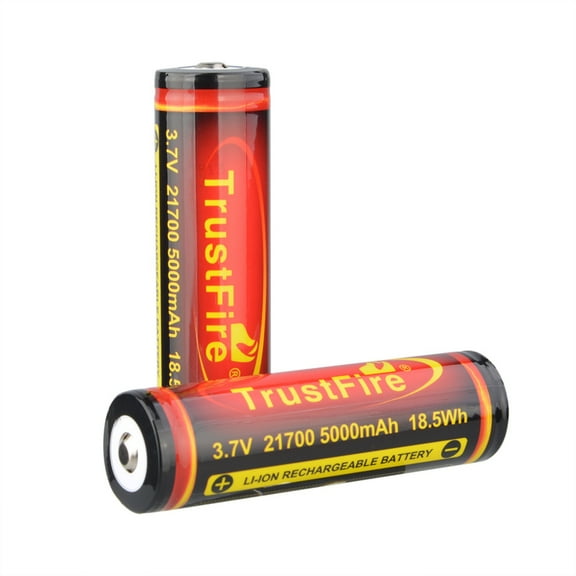 TrustFire 2170O Rechargeable Battery Lithium, 3.7V 5000mAh Li-Ion Battery for Flashlights,Toys,Headlamps, RC Cars,Other Electronic Devices (2 Pack)