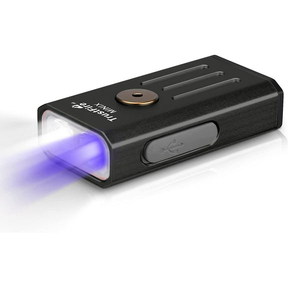 TrustFire Mini-X LED Keychain Flashlight, 320LM Small Torch,White+UV(365nm) Dual Light Mini EDC Light