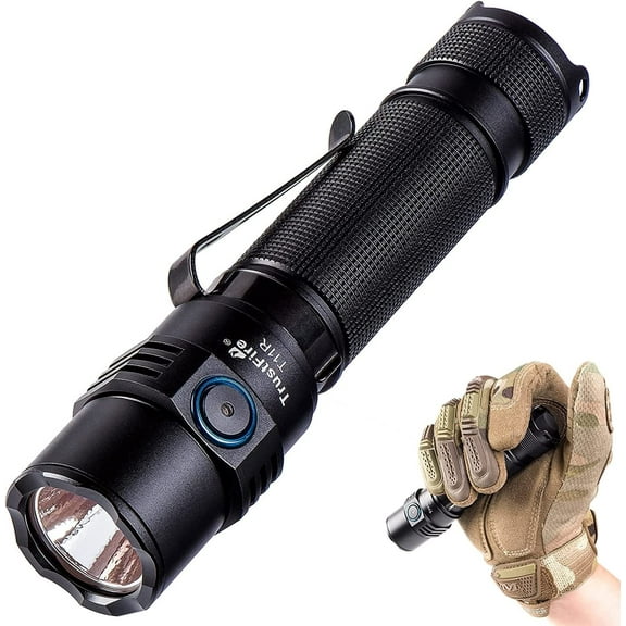 TrustFire T11R Led Tactical Flashlight Rechargeable,1800 Lumen High Lumens Flashlights Ip68 Waterproof
