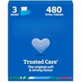 thumbnail image 1 of Trusted Care Facial Tissues, 3 Flat Boxes, 160 Tissues per Box, 2-Ply (480 Total), Packaging May Vary, 1 of 5