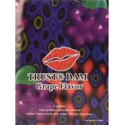 Trustex Dental Dam Flavored Latex Condoms Sheet Cover - Choose Flavor & Count Grape, 6 Pack