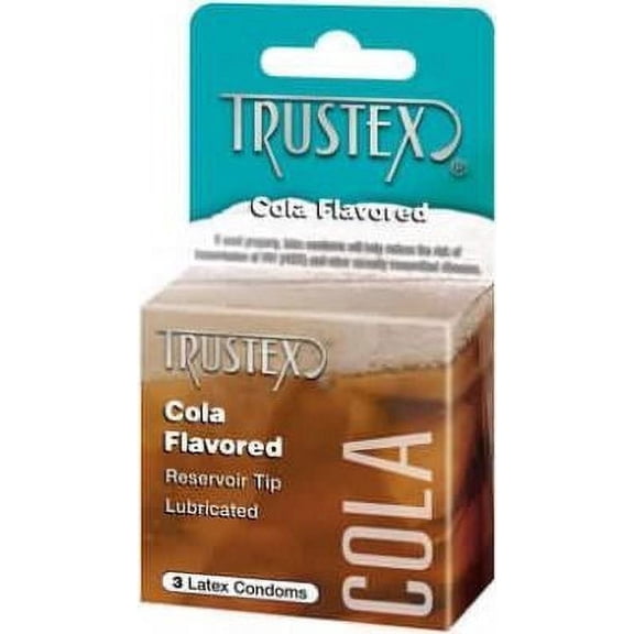 Trustex Flavored Lubricated Condoms - 3 Pack - Cola