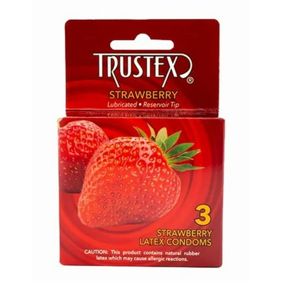 Trustex Flavored Lubricated Condoms - 3 Pack - Vanilla , Latex