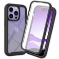 thumbnail image 1 of Trustin Full Body Protection Case for iPhone 15 Pro Shockproof Rubber with Built-in Screen Protector Clear Back Cover,Black, 1 of 5