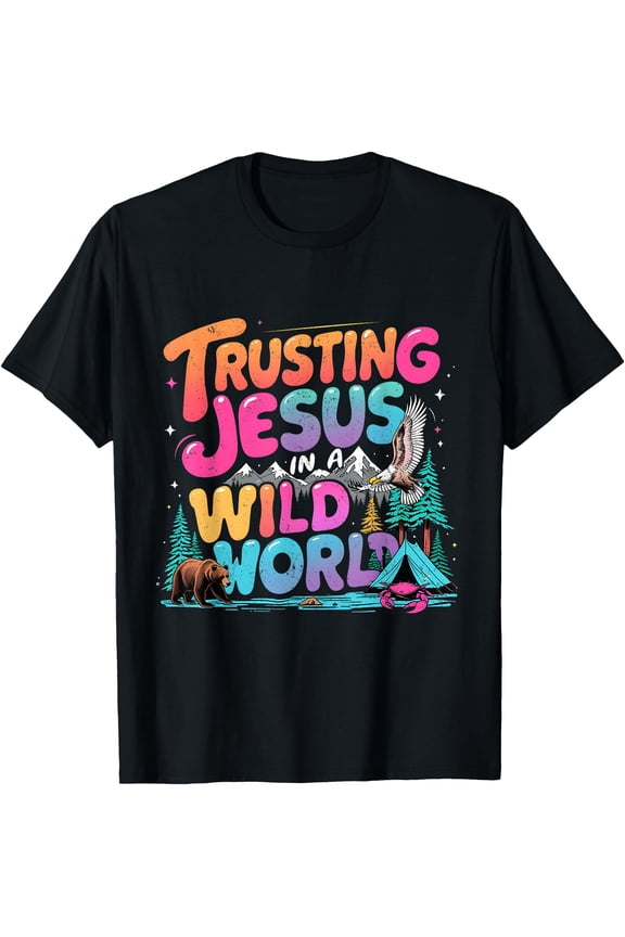 Trusting Jesus In A Wild World Vbs 2025 Camping Theme T-Shirt