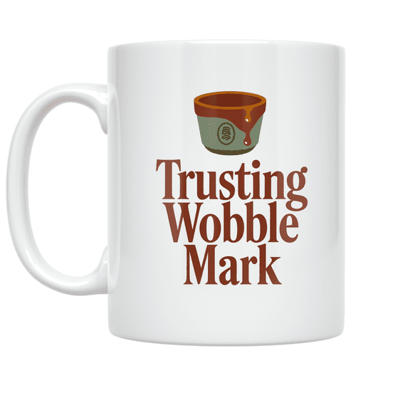 Trusting Wobble Mark Design - Pottery Enthusiast - 11 oz Ceramic Coffee Mug