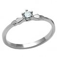 thumbnail image 1 of Trustmark 0.20ct Brilliant-cut Ice on Fire CZ Petite Stainless Steel Engagement Ring, Posie sz 10.0, 1 of 1