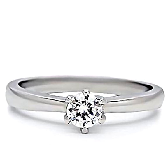 Trustmark 0.5ct Brilliant cut Ice on Fire CZ Stainless Steel Promise Friendship Ring, Maylene sz 10.0