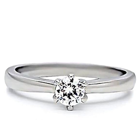 Trustmark 0.5ct Brilliant cut Ice on Fire CZ Stainless Steel Promise Friendship Ring, Maylene sz 6.0