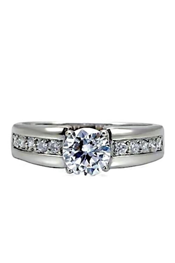 Trustmark 1.3ct Brilliant-Cut Ice on Fire CZ Stainless Steel Engagement Ring, Danara sz 9.0
