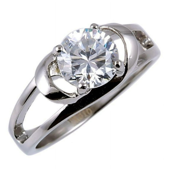 Trustmark 1.6cts Ice on Fire CZ Stainless Steel Promise Friendship Ring, Infinite Love sz 7.0