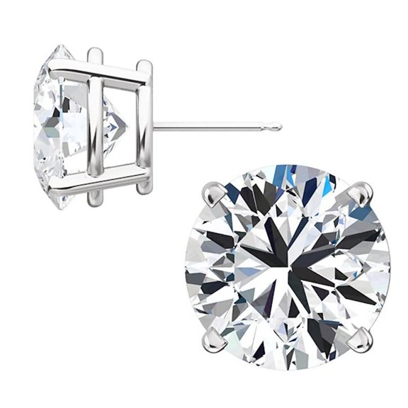 Trustmark 12mm Brilliant Cut Ice on Fire Simulated Diamond CZ Stud Earrings, Jayden