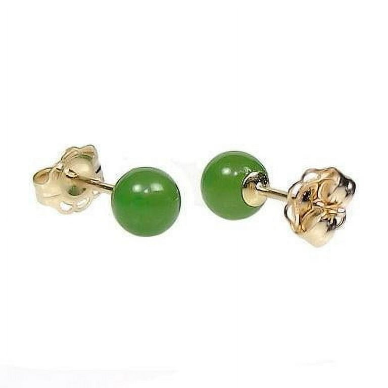 Jade ball stud earrings sale