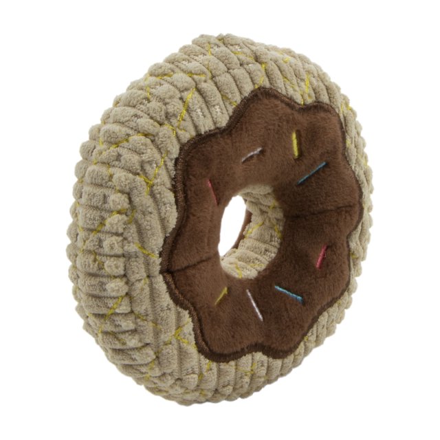 TrustyPup Donut Squeaky Plush Chew Guard Dog Toy, Small