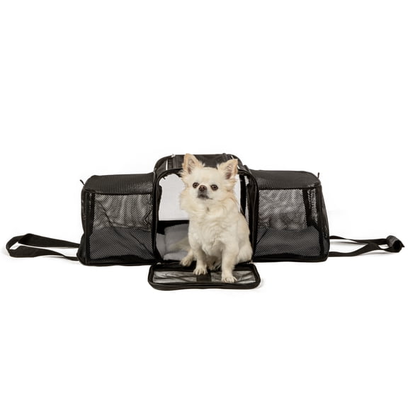 TrustyPup Expandable Pet Carrier, Black, Medium, 16 Lb Limit