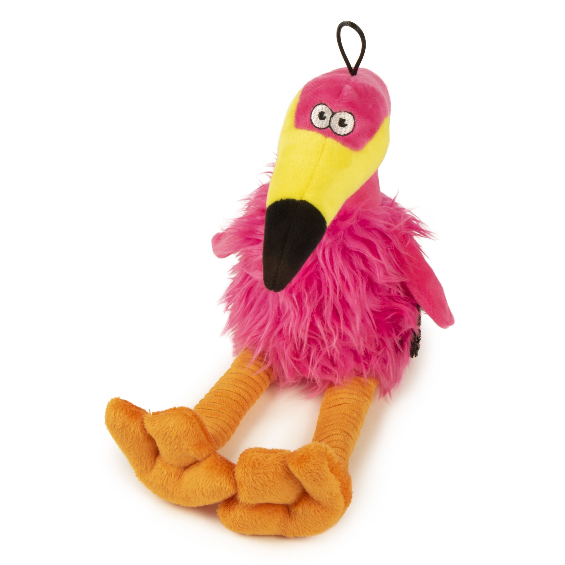 TrustyPup Flamingo Dog Toy with Soft Chew Resistant Plush, Large