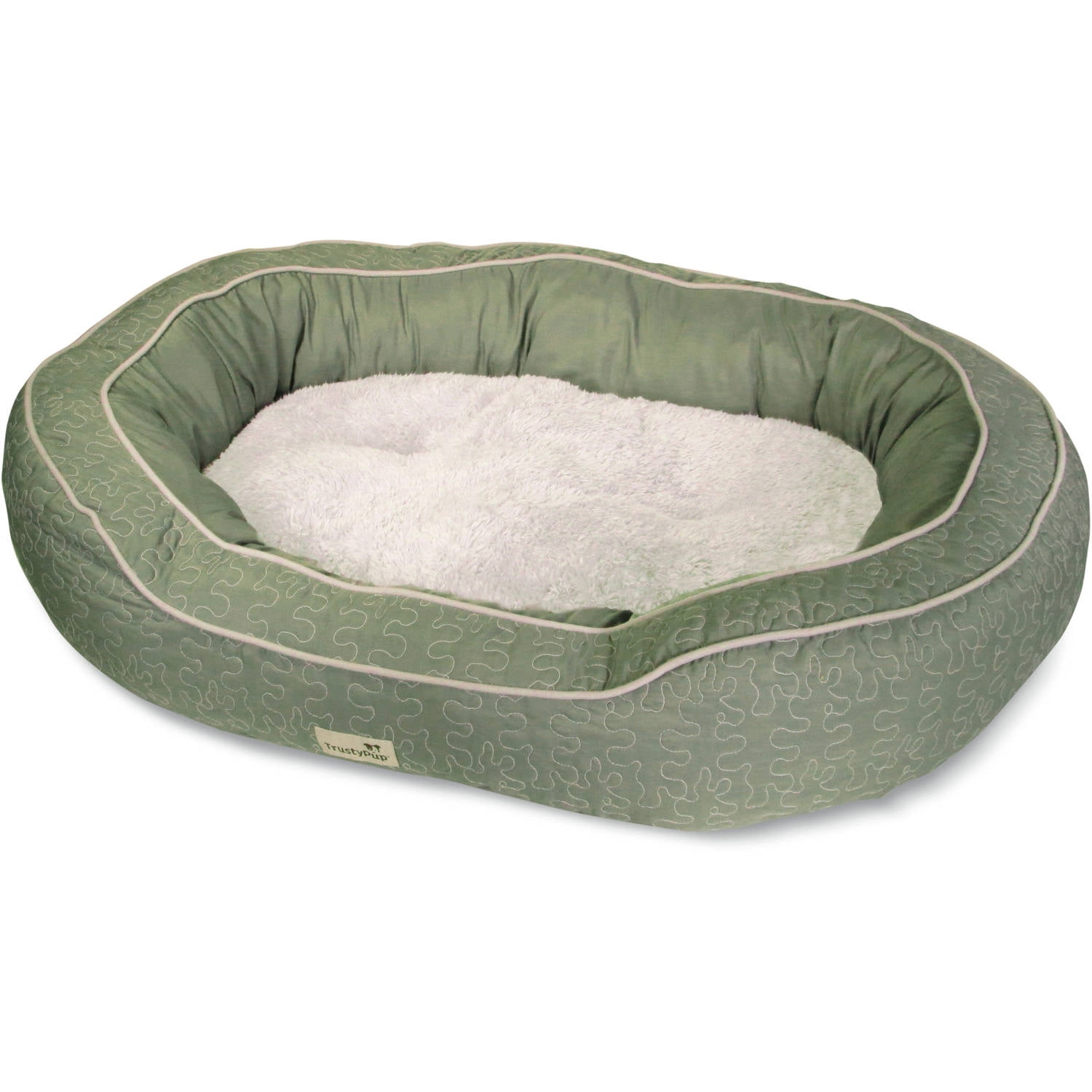 TrustyPup LazyLoveseat Dog Bed, Quilt Olive