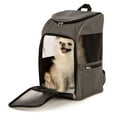 thumbnail image 1 of TrustyPup Medium Cat & Dog Travel Pet Backpack, Gray, 16 lb Limit, 1 of 8