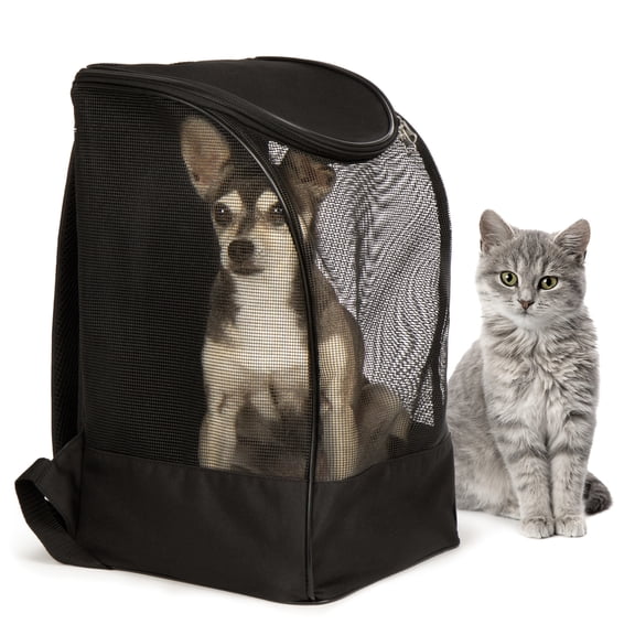 TrustyPup Pet Backpack, Black, Medium, 16 Lb Limit