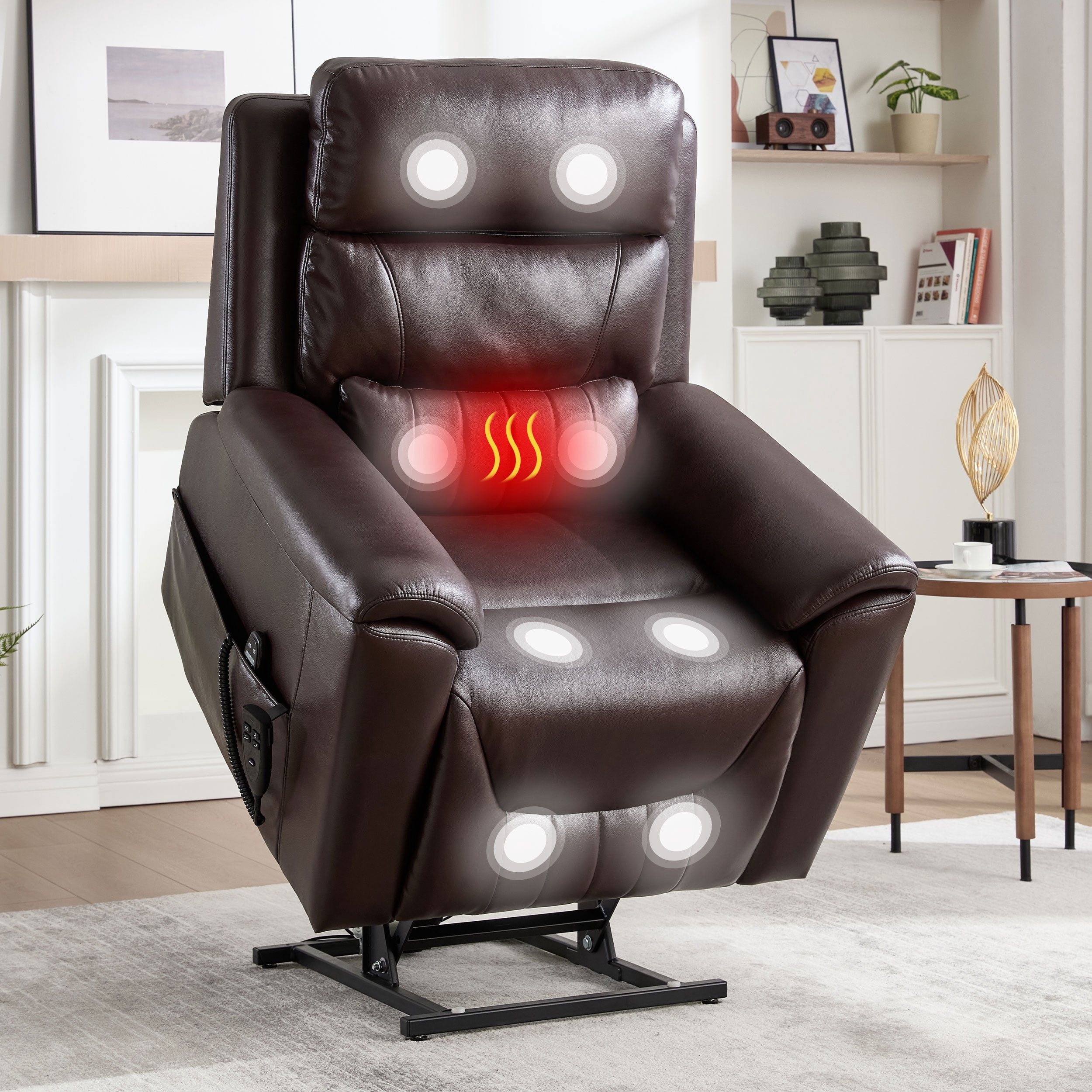 Trustyue Dual Motor Power Lift Recliner Chair with Massage and Heat ...