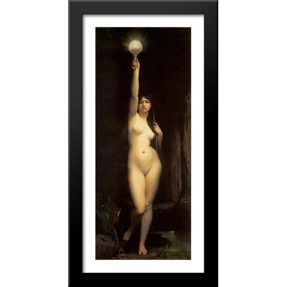 Truth 18x40 Large Black Wood Framed Print Art by Jules Joseph Lefebvre