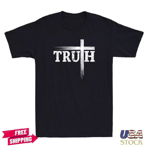 Truth Cross Christian - Believe In God Faith Jesus Christ Vintage Men's T-Shirt