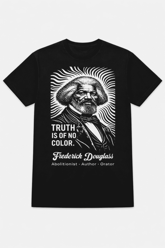 Truth Is of No Color Frederick Douglass T-Shirt – Black History Statement Design