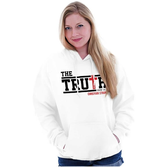 Truth John 14:6 Christian Verse Hoodie Sweatshirt Women Men Brisco Brands M