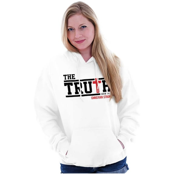 Truth John 14:6 Christian Verse Hoodie Sweatshirt Women Men Brisco Brands S