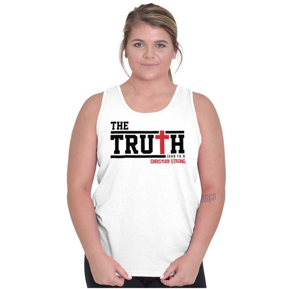 Truth John 14:6 Christian Verse Tank Top T Shirts Men Women Brisco Brands X