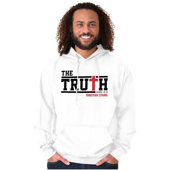 Truth John 14:6 Christian Verse Unisex Plus Fleece Graphic Hoodie Brisco Brands 3X