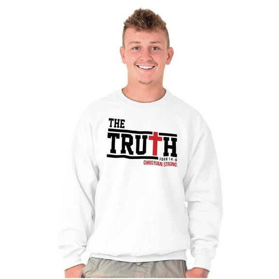 Truth John 14:6 Christian Verse Unisex Plus Fleece Graphic Sweatshirt Brisco Brands 2X