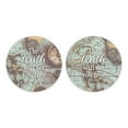 thumbnail image 1 of Truth Set Free White 2.75 x 2.75 Absorbent Ceramic Car Coasters Pack of 2, 1 of 4