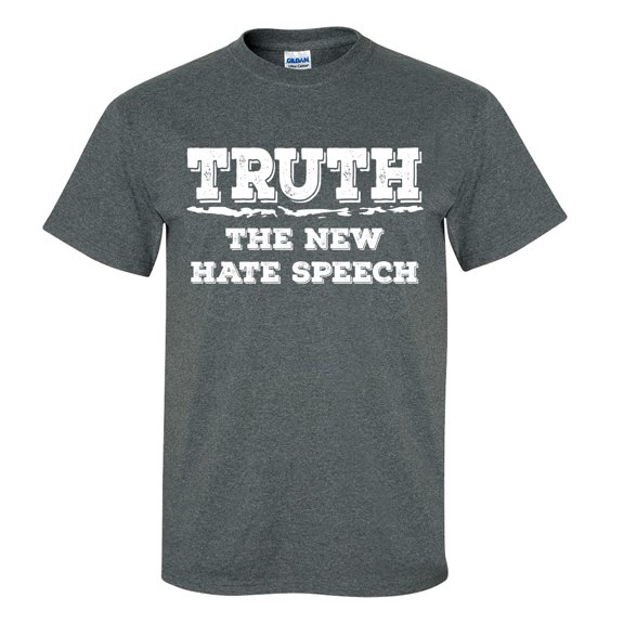 Truth The New Hate Speech Unisex Short Sleeve T-shirt-Dark Heather Grey-X-Large