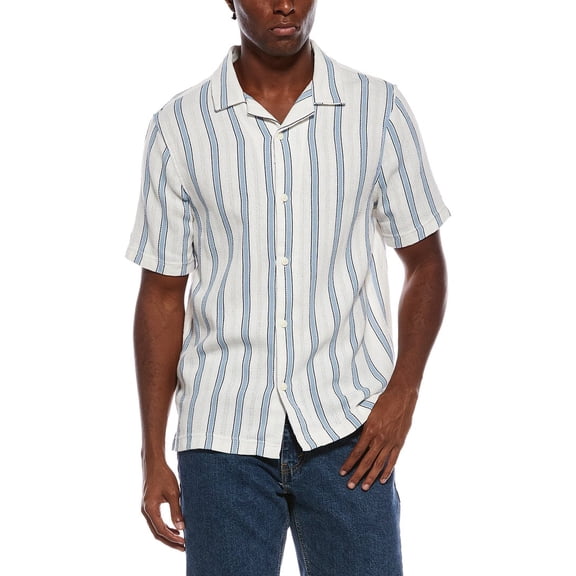Truth mens  Men Striped Shirt, l, White