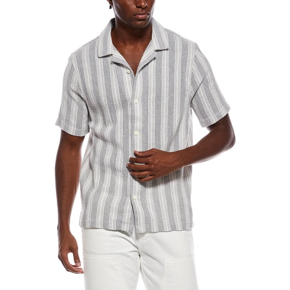 Truth mens  Striped Shirt, m, Grey