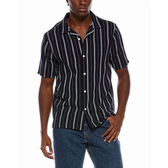Truth mens  Striped Shirt, m, Navy