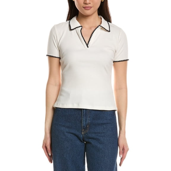 Truth womens Blanket Stitch Polo Top, xs