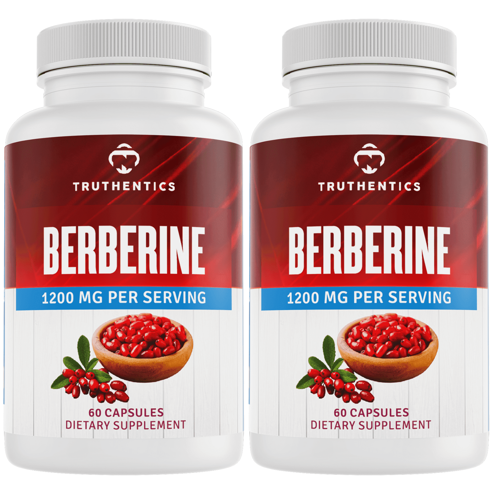 Truthentics Berberine Supplement - Berberine 1200mg - 2 Pack